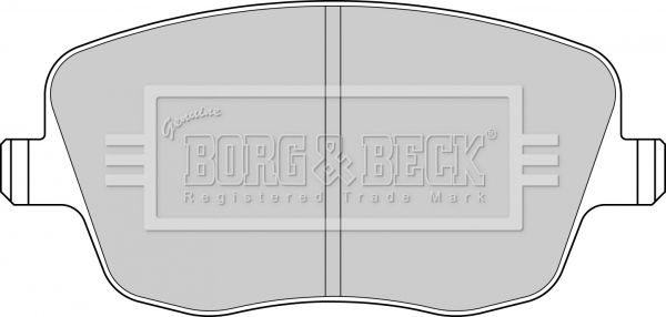 BORG & BECK Комплект тормозных колодок, дисковый тормоз BBP1825